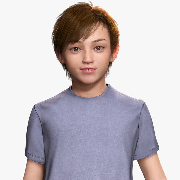 3D model Mehal - Realistic Child Ready kids Low-poly