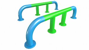 tileable pipe rail 3D model