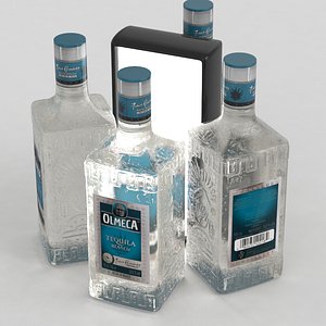 3D tequila olmeca alcohol