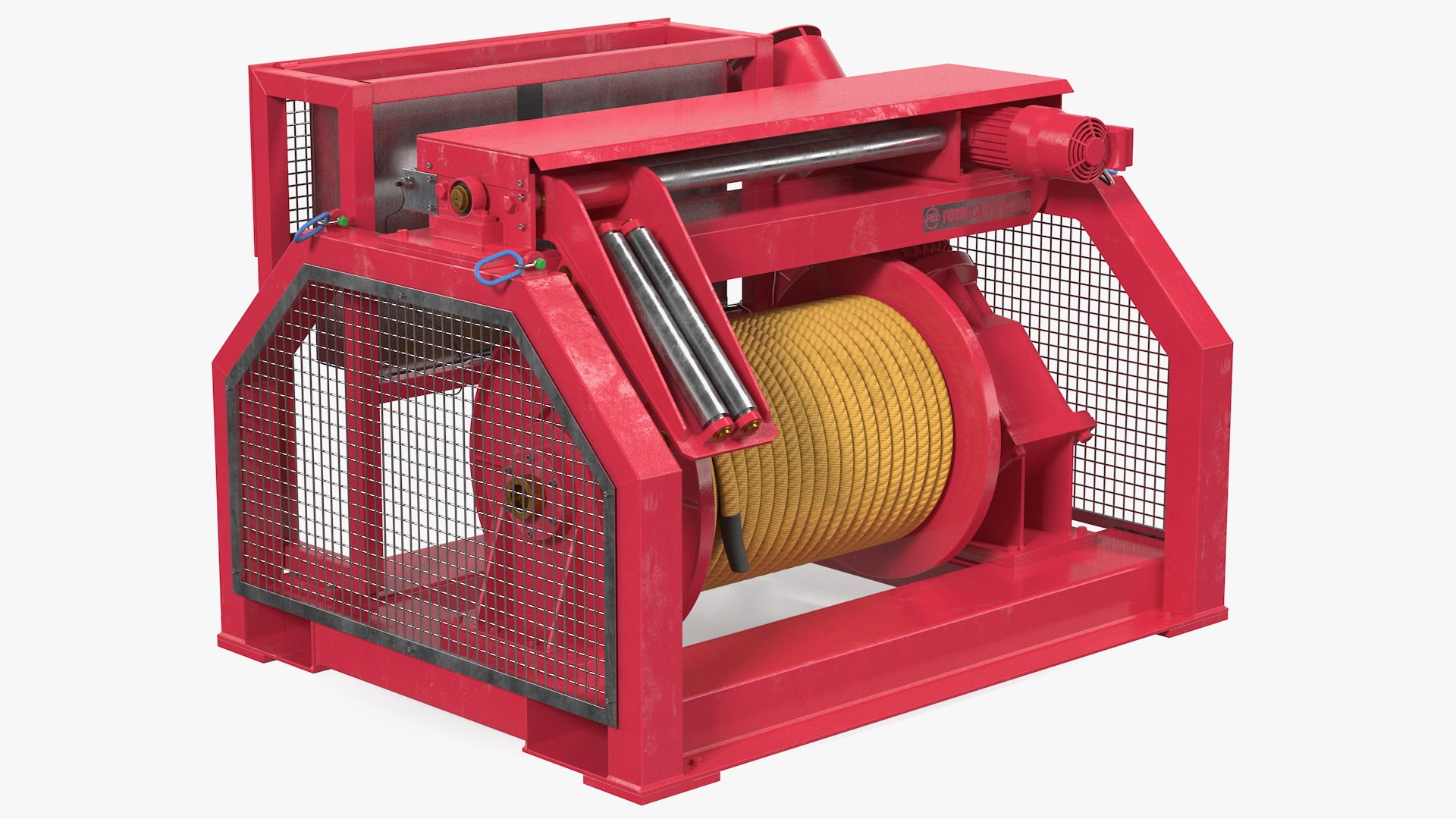Wire Rope Hydraulic Mooring Winch 3D model preview