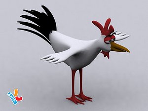 cartoon cock 3d model