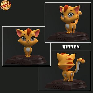 3d kitten cartoon