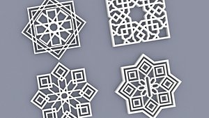 asian ornament pack 3D model