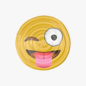 Tongue Out Emoji Pool Float 3D model