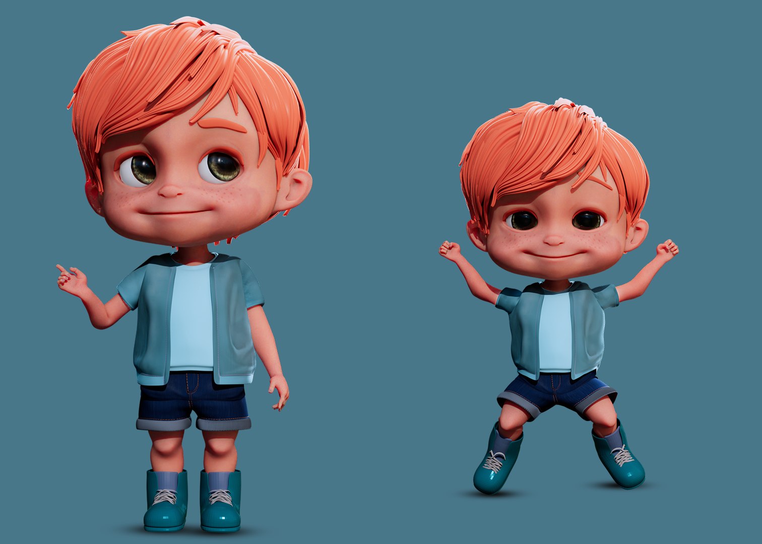 3D Cartoon Boy Rigged model - TurboSquid 2173991