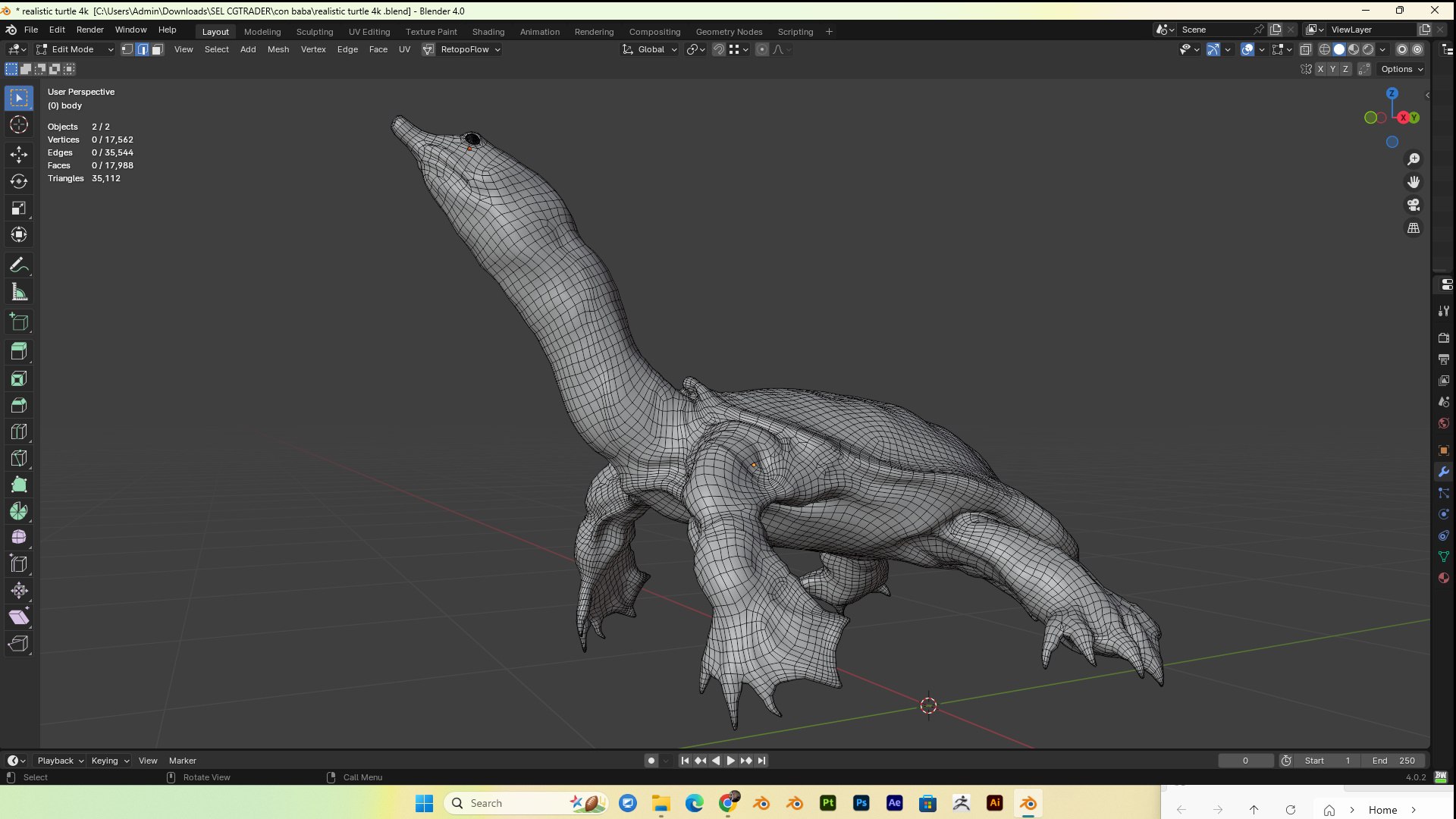 Realistic Turtle Pbr 4k 3D - TurboSquid 2397542