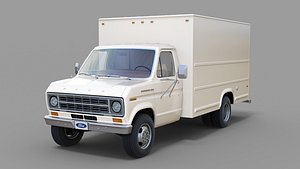 1976 Ford E-350 Cutaway cargo box model