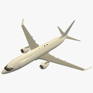 3D boeing 737-800bcf generic white