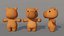3D model Rigged Cartoon Capybara