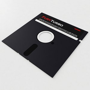 5 1/4 Inch Floppy Disk 3D