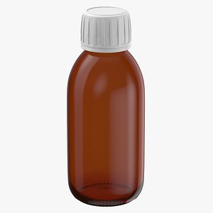 3D Glass Syrup Bottle 150ml model