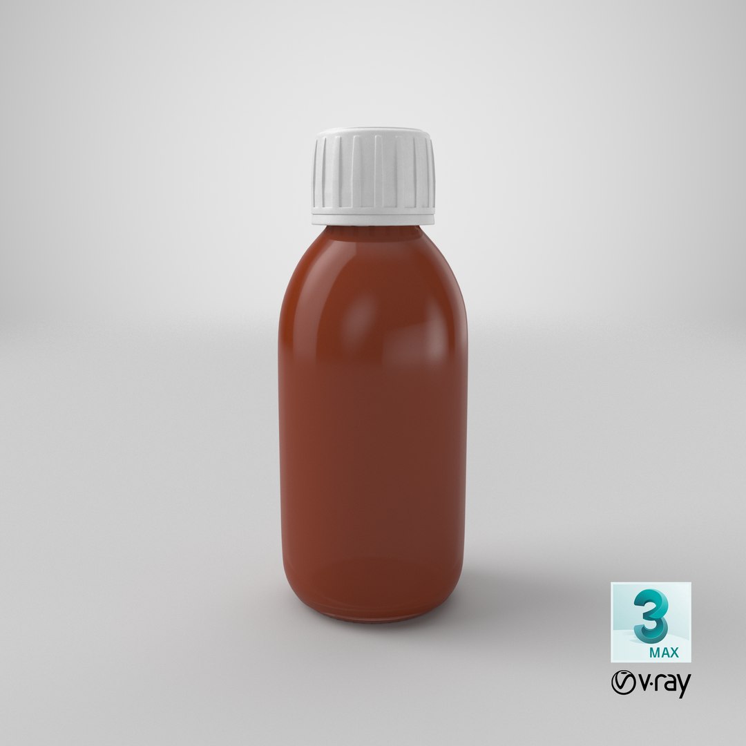 3D Glass Syrup Bottle 150ml Model - TurboSquid 2019653