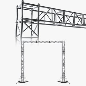 3D model Square Stage Truss System 2