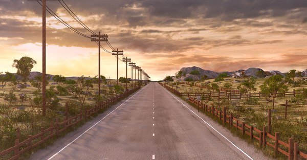 3D model Desert Road Las Vegas. - TurboSquid 1741585