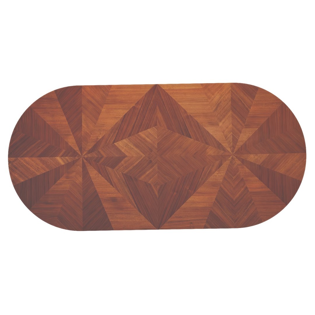 Quillen Marquetry Double Pedestal Dining Table PBR 3D Model TurboSquid 2205414