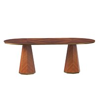 Quillen Marquetry Double Pedestal Dining Table PBR