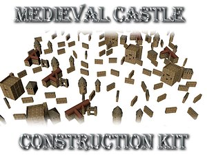 3d max medieval castle construction kit