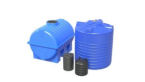 3D model water tanks
