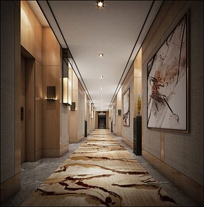 hallway interiors 3D