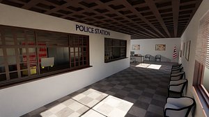 3D Police Station interior