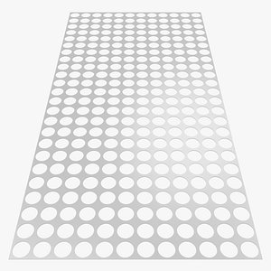 Perforated panel in straight pattern