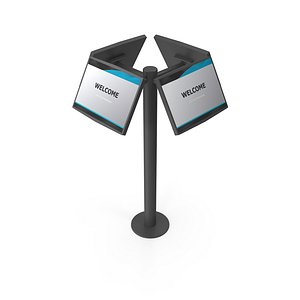 3D Sleek 3D Kiosk Model model