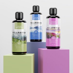 3D model Black Bottle Essential Oil 3D model