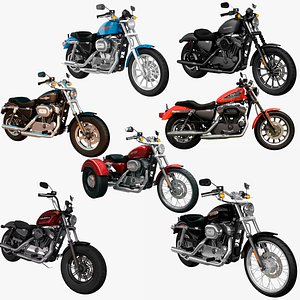 3D sportster motorcycle