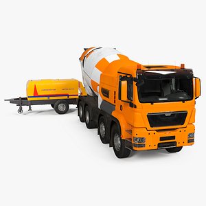 Concrete Pump and Mixer Truck model