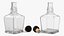 Bouteille d'alcool ouverte vide