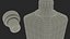 Bouteille d'alcool ouverte vide