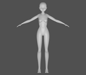Anime Female Base Model 3D