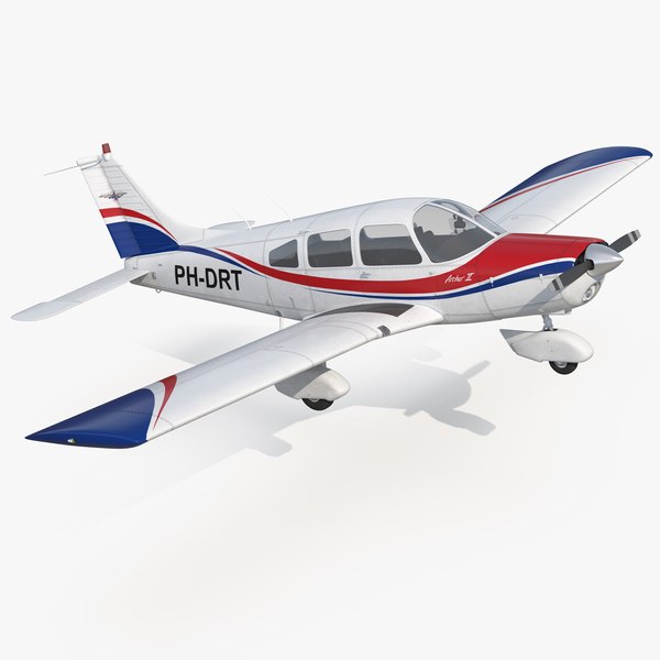 3D light aircraft piper pa-28-161