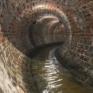 Brick Sewer 90 Degrees Turn 5m