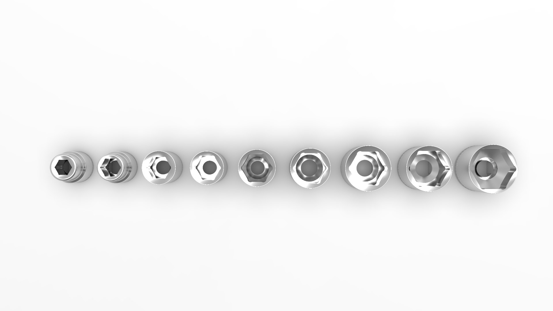 Deep Sockets From 5 To 13 Mm - AB 3D Model - TurboSquid 1926083