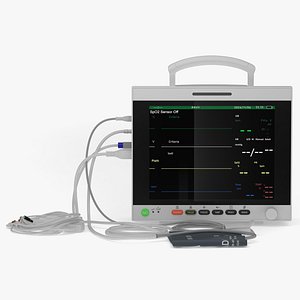 Medical Bed Side Monitor 3D model