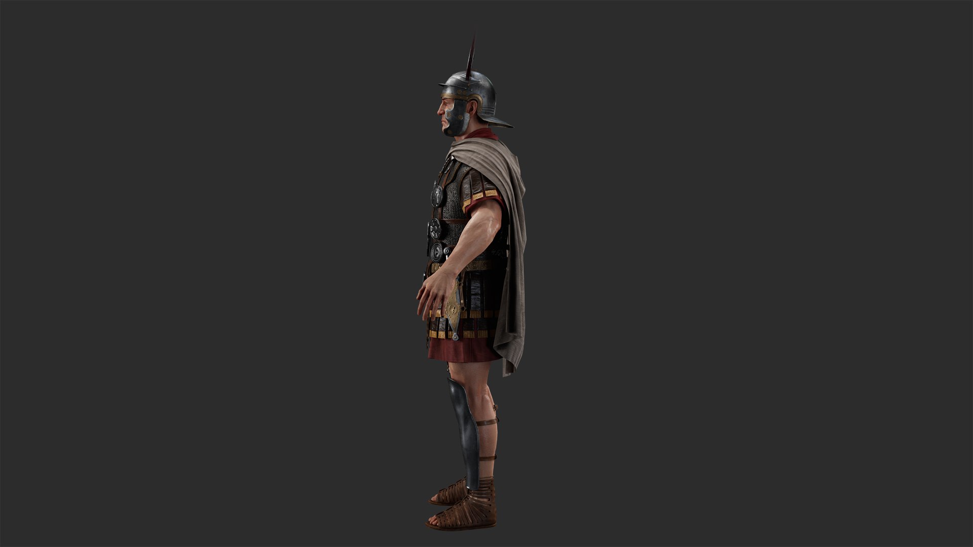 3D Model ROMAN CENTURION CHARACTER - TurboSquid 2236926