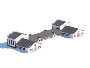 3D Public city building 3d model