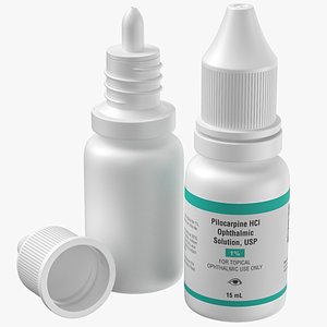 3D Medical Dropper Bottle Set model