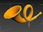3D model hunting horn