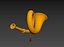 3D model hunting horn