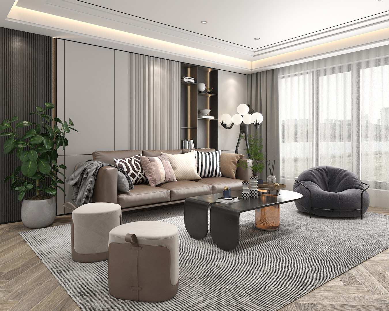 3d Model Modern Living Room Scene 7 - Turbosquid 2141123