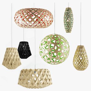 3D Plywood Lamps Set