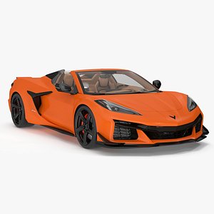 Orange Chevrolet Corvette Cabriolet Z06 2023 Cabriolet Open