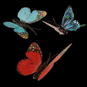 3D magnetic butterflies model