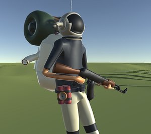 Astronaut Lowpoly Game Character
