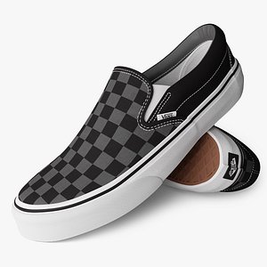 Vans slip-on gray-black checkerboard