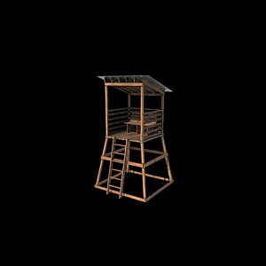Wooden Lifeguard Station 3D model 3D model