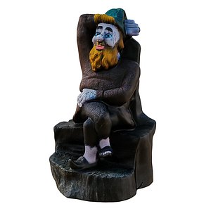 3D garden figurine gnome sitting