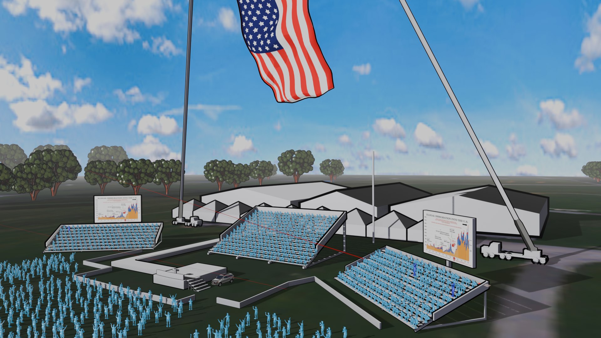 kostenlos Ort des Attentats bei der Trump-Kundgebung in Pennsylvania 3D ...